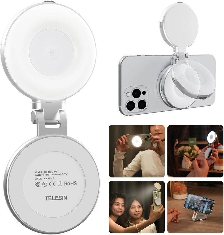 TELESIN Magnetic Light with Mirror