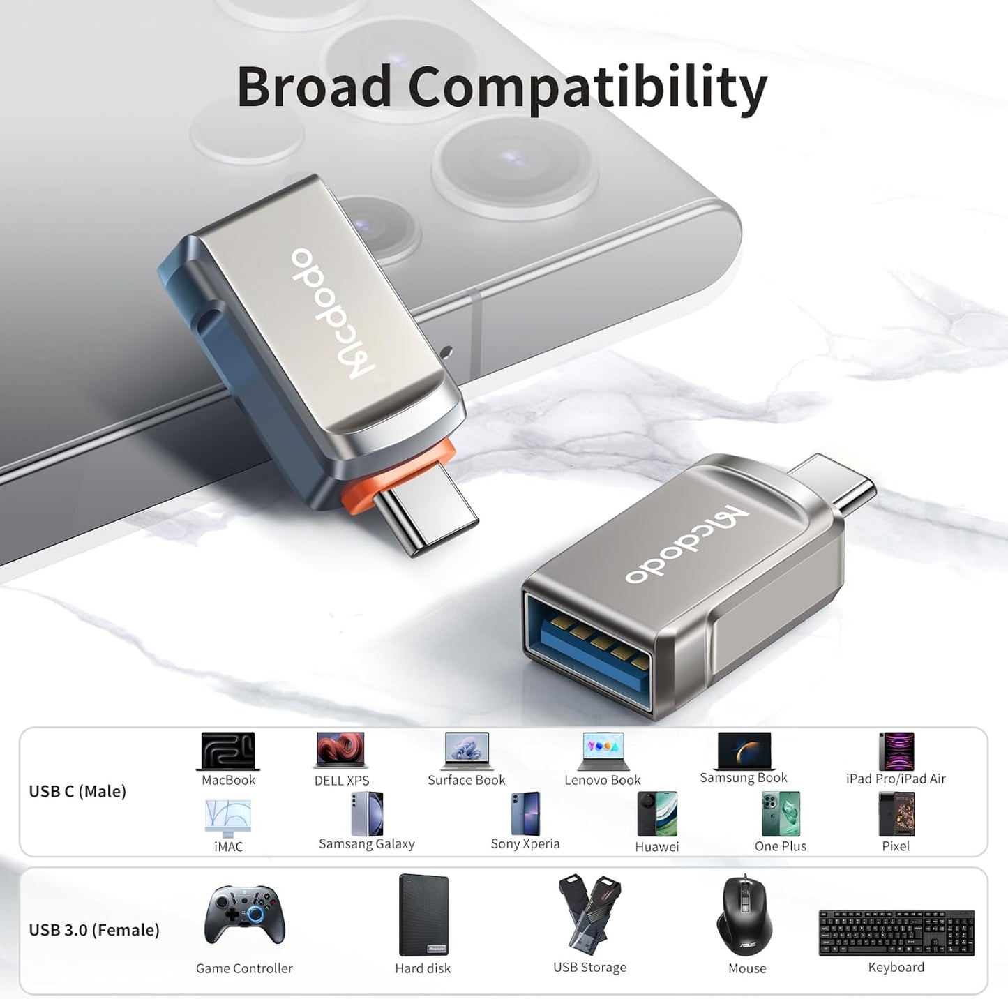 McDodo USB C to USB 3.0 Adapter [1 Pack]